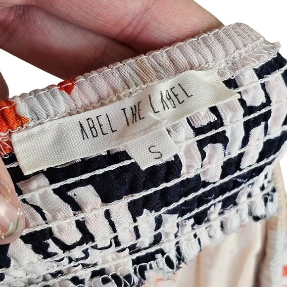 Abel The Label Open Back Orange Black Color Summer Dress Sz S - Picture 9 of 12